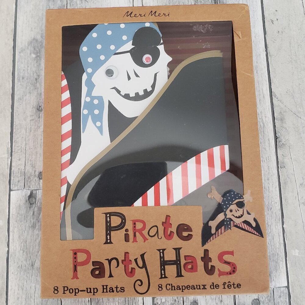 NWT - Meri Meri Pirate Hats Pack of 8